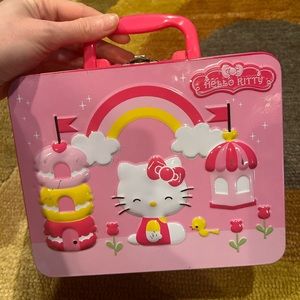 Hello Kitty Sanrio y2k Retro Pink Collectible Lunchbox Puzzle Metal Tin Case Box